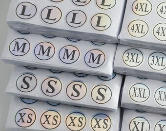 Suitable For Clothes/Garment Packaging Pack of 100 Size Stickers/Sticky Labels XL - Silver Suitable For Clothes/Garment Packaging Pack of 100 Size Stickers/Sticky Labels XL - Silver