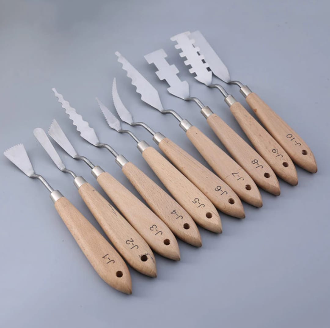 Set 11 Spatole Per Pittura Siumir - 5 In Acciaio E 6 In Plastica Per Olio, Acquerello, Guazzo - Foto 13