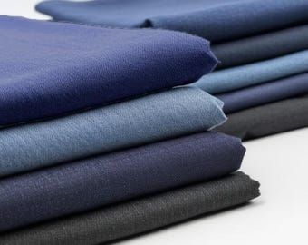 Denim Fabric - Cotton Jean Fabric, Apparel Fabric Blue, Sewing, Heavy Denim By the Yard Meter - Dresses, Jacket, Pants, Sewing Supplies