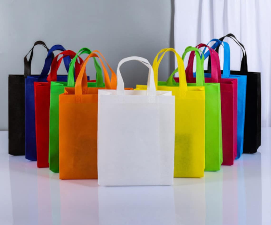 100 Custom Tote Gift Bags Personalized Shopping Bag Beach Etsy