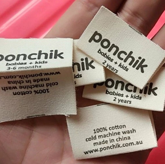 1000 Custom Double Face Satin Labels With Woven Edge Baby Clothes