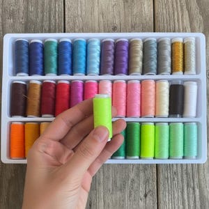 Sewing Machine Thread Set - 39 Pieces Thread Assortment - Fils Machine à Coudre - Nähgarn Sortiment - Embroidery Thread Kit - Multi Colors image 7