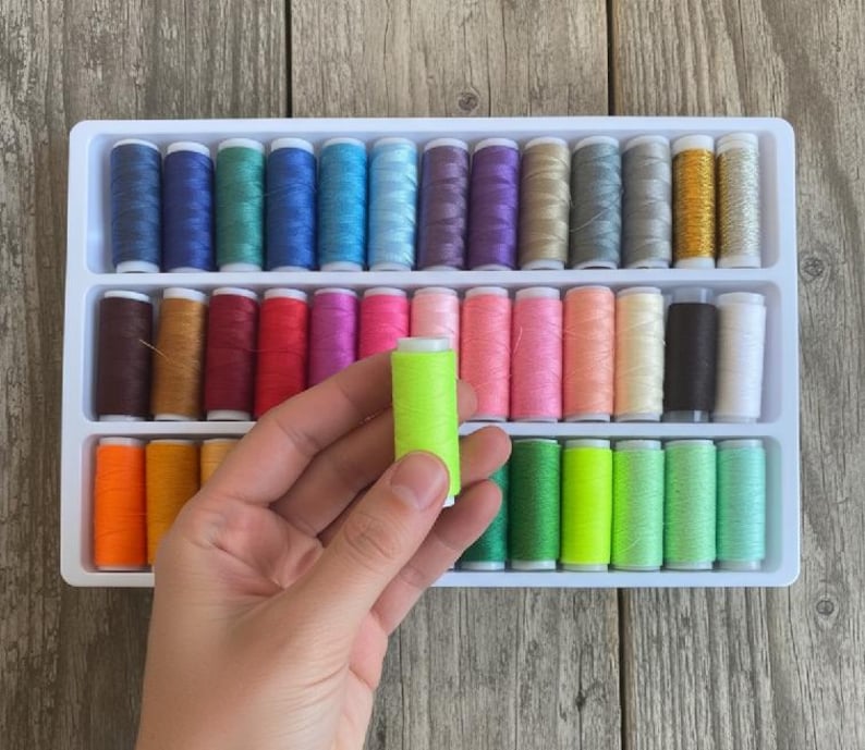Sewing Machine Thread Set - 39 Pieces Thread Assortment - Fils Machine à Coudre - Nähgarn Sortiment - Embroidery Thread Kit - Multi Colors image 7