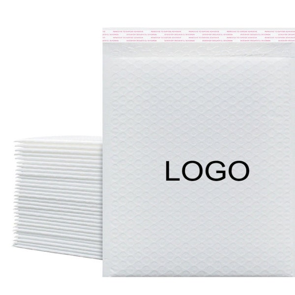 10 Pcs Custom Bubble Mailers Enveloppes rembourrées, enveloppes à bulles auto-obturantes personnalisées, sacs d’emballage pour l’expédition, courrier rembourré