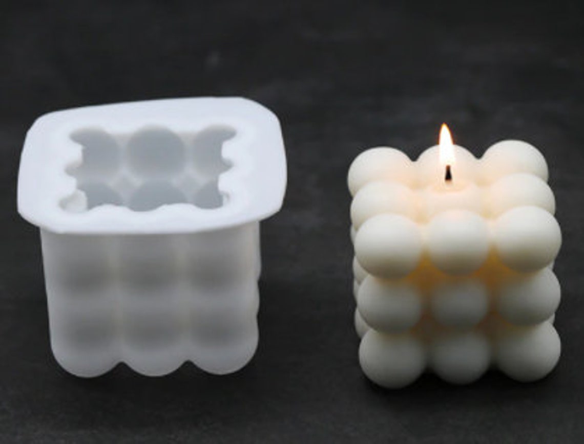 Bubble Candle Mold Cube Candle Mold Form Silicon Silicone Etsy UK