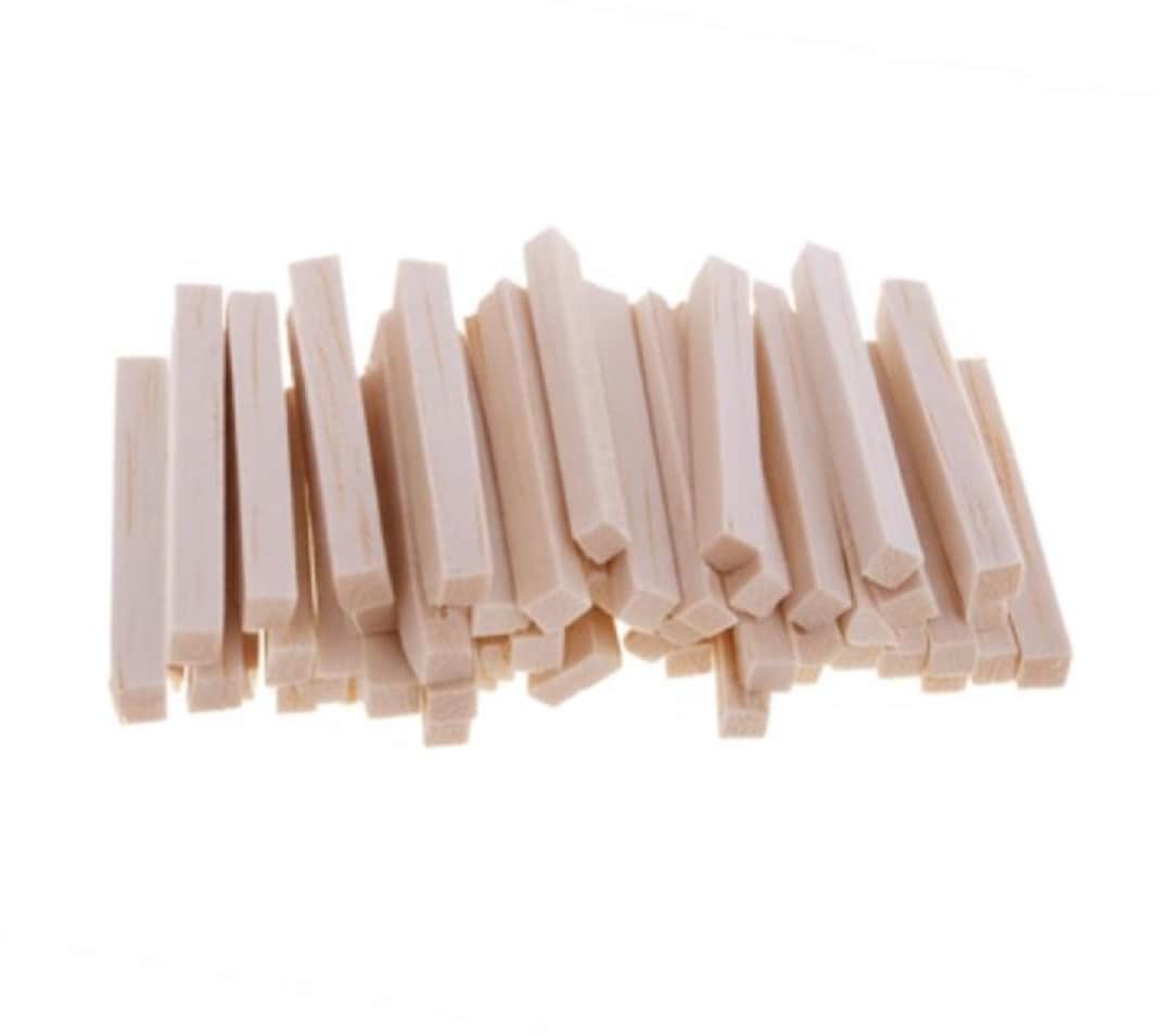 100 Pcs Unfinished Balsa Wood Blocks - Rectangle Carving Wood Sticks ...