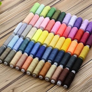 60 Pcs Sewing Thread Set - Polyester Thread - Spools For Sewing Machines - Hand Sewing Thread  - Small Spools Thread - Sewing Kit 250 Yards