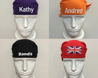 Bandana personalizada - Bandana personalizada - Diadema personalizada - Diadema personalizada - Texto de logotipo personalizado - Regalo de motociclista - Diseño personalizable