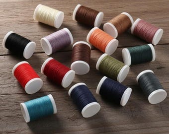 Round Waxed Polyester Thread Leather Craft Hand Sewing Essential Fine Beading Spool for Bracelet Necklace Jewelry Making Craft Accessory DIY