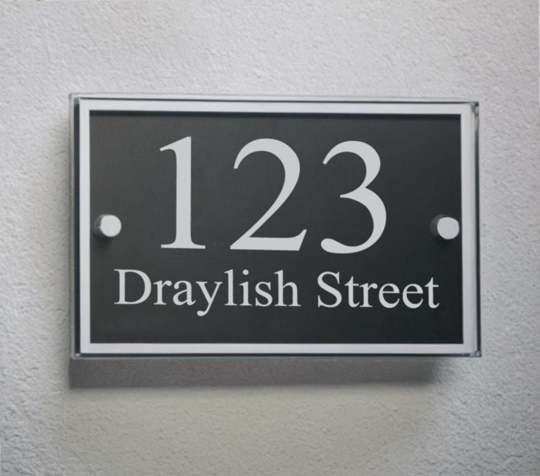 Targa Con Nuero Civico Personalizzato, Targa Con Indirizzo