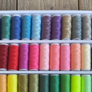 Sewing Machine Thread Set - 39 Pieces Thread Assortment - Fils Machine à Coudre - Nähgarn Sortiment - Embroidery Thread Kit - Multi Colors image 4