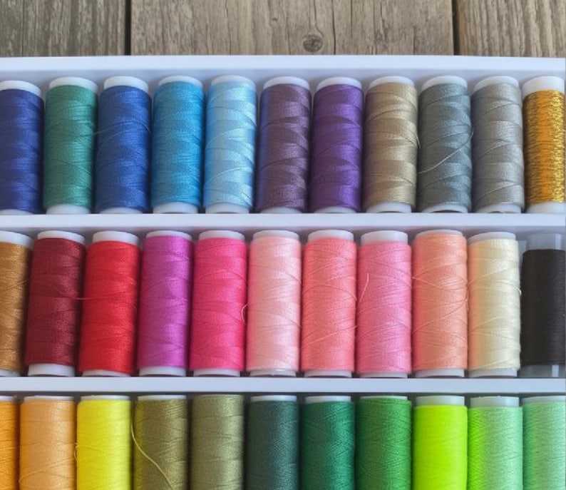 Sewing Machine Thread Set - 39 Pieces Thread Assortment - Fils Machine à Coudre - Nähgarn Sortiment - Embroidery Thread Kit - Multi Colors image 4