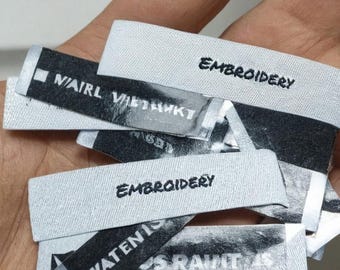 1000 Pcs Iron On Labels - Custom Clothing Fabric Label Name Tag Handmade Design Personalized Iron on Tags - Daycare Name Labels School Camps