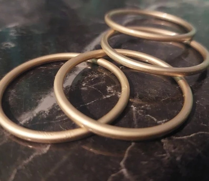 Steel Loop Rings Metal O-rings - Welded Metal Loops – Round Formed Rings – Matte Gold ...