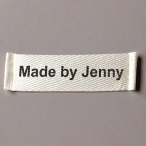 Custom Clothing Labels - Cotton Twill Webbing, Personalized Tags for Knitted Things, Handmade Label, Sewing Accessory - Natural White