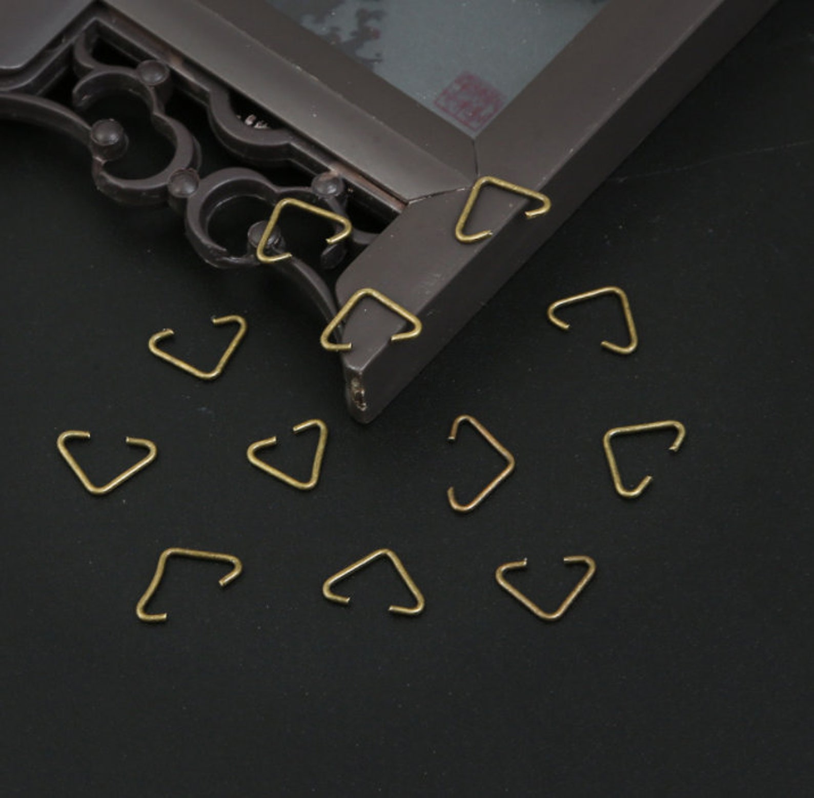 100 Triangle Jump Rings Shiny Gold Silver Open Jump Rings Etsy