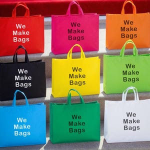 100 sacs cadeaux personnalisés - Sac shopping personnalisé - Sac de plage Créez le vôtre - Sac fourre-tout promotionnel - Sac fourre-tout imprimé Sac de courses