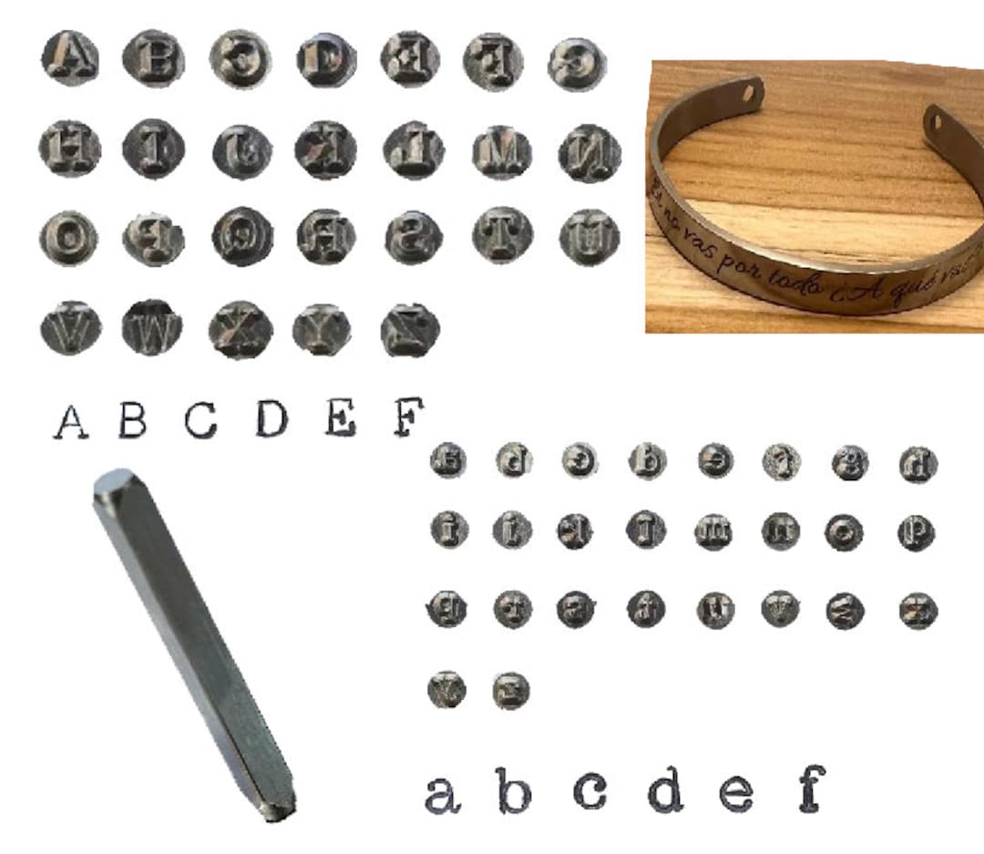 Uppercase Stamp Set Lowercase Alphabet Stamp Letter Stamp Metal Design