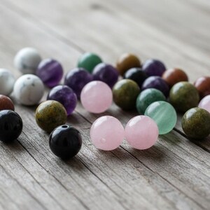 Natural Stone Beads - Bracelet Making Kit - Round Loose Gemstone Beads Lot For Jewelry Making Bracelet and Jewelry 4 mm 6 mm 8 mm 10mm DIY image 8