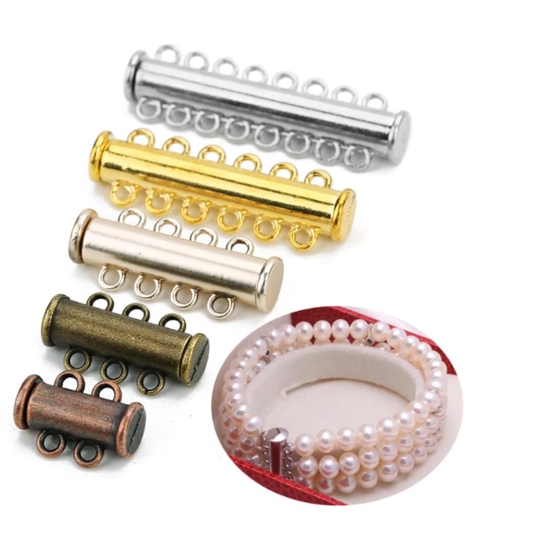 Tube Clasps Multi Strand Slide Bar Clasp Bright & Antiqued Etsy