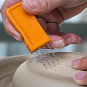 Clay Scoring Tool, Pottery Scoring Tools, Clay Texturing Tool, Potter's Tools, Ceramic Tools, Slip and Score, Deep Scoring Line Marks