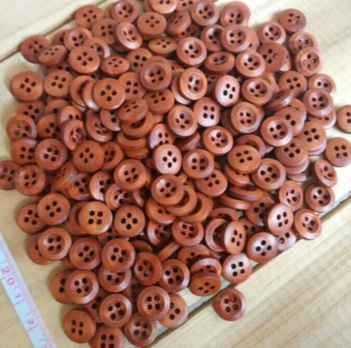 10 dark brown resin sewing buttons - Pick your size: 9mm, 10mm or 11mm