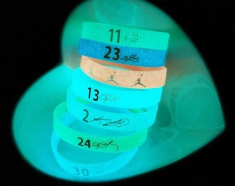 New 1PC Glow In The Dark Luminous Silicone Rubber Wristband Wrist Band Bracelet