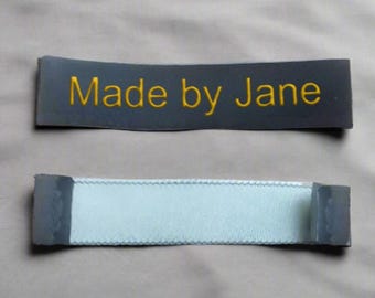 1000 Custom Clothing Labels - Black Personalized Cloth Tags for Clothes Cloth Labels Handmade -  Cream Beige Fabric Sew in Sew on Labels