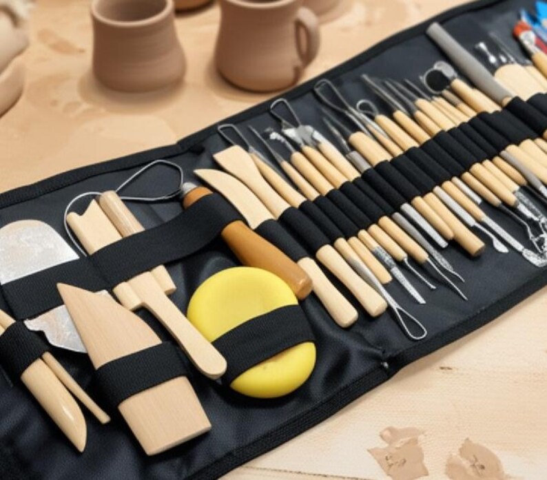 51 Pcs Pottery Tool Set - Clay Sculpting Tools - Pottery Supplies Kit - Outils Poterie - Carving Tools - Modeling Tools - Ceramic Art Tools image 3