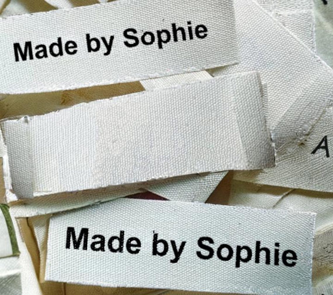 1000 Custom Clothing Labels - Personalized Cloth Tags for Clothes Fold ...