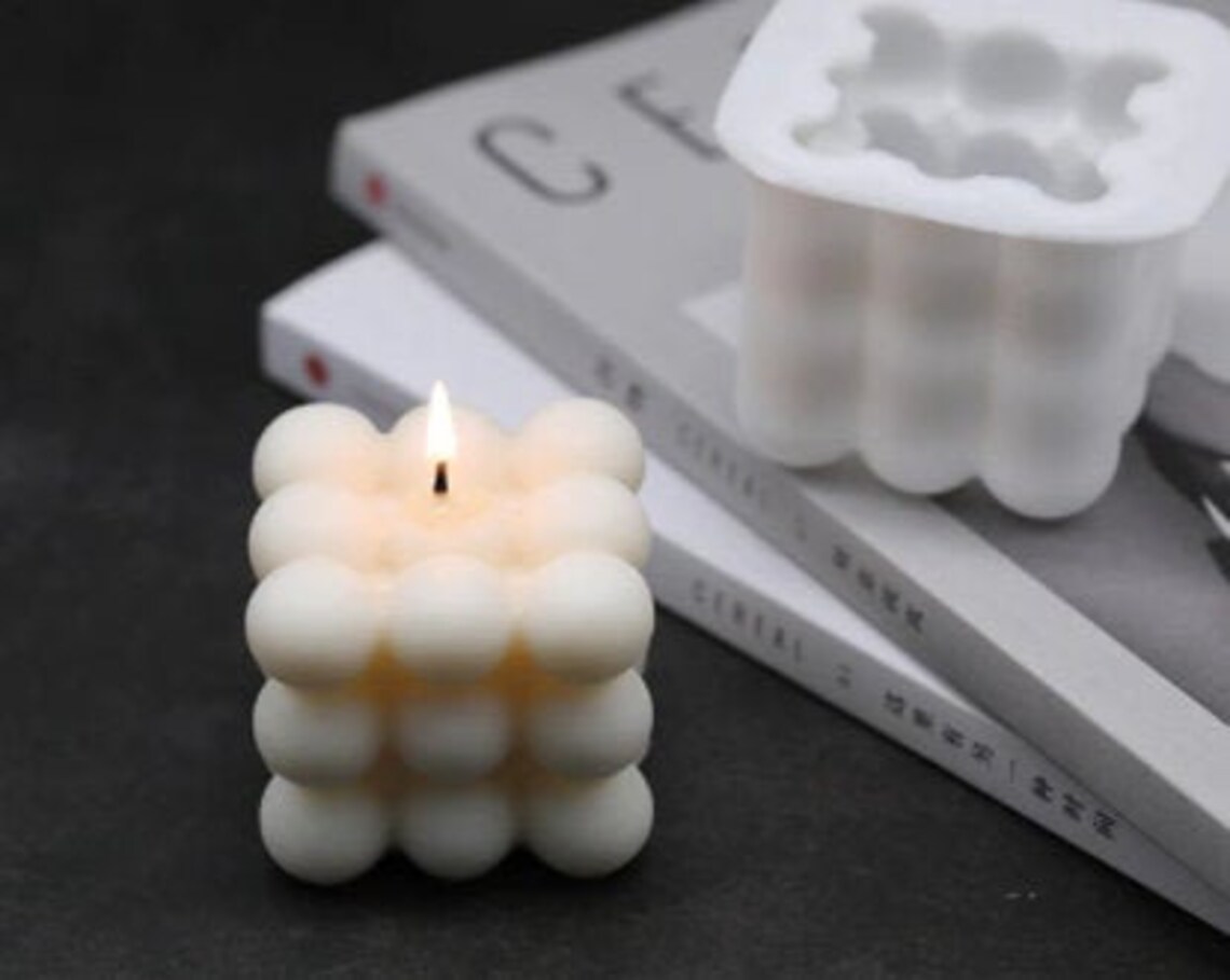 Bubble Candle Mold Cube Candle Mold Form Silicon Silicone Etsy