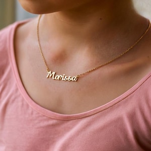 Custom Name Necklace for Kids - Personalized Name Necklace For Girls - Nameplate Necklace - Birthday, Christmas Gift Ideas, Gold Silver