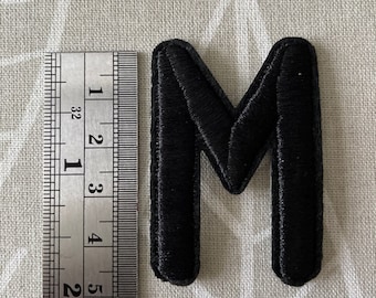 Alphabet Patch - Black Letter Embroidered Patches For Clothes Clothing Jacket Bags Name Patch - Diy Iron On Sew on - Accessories Applique