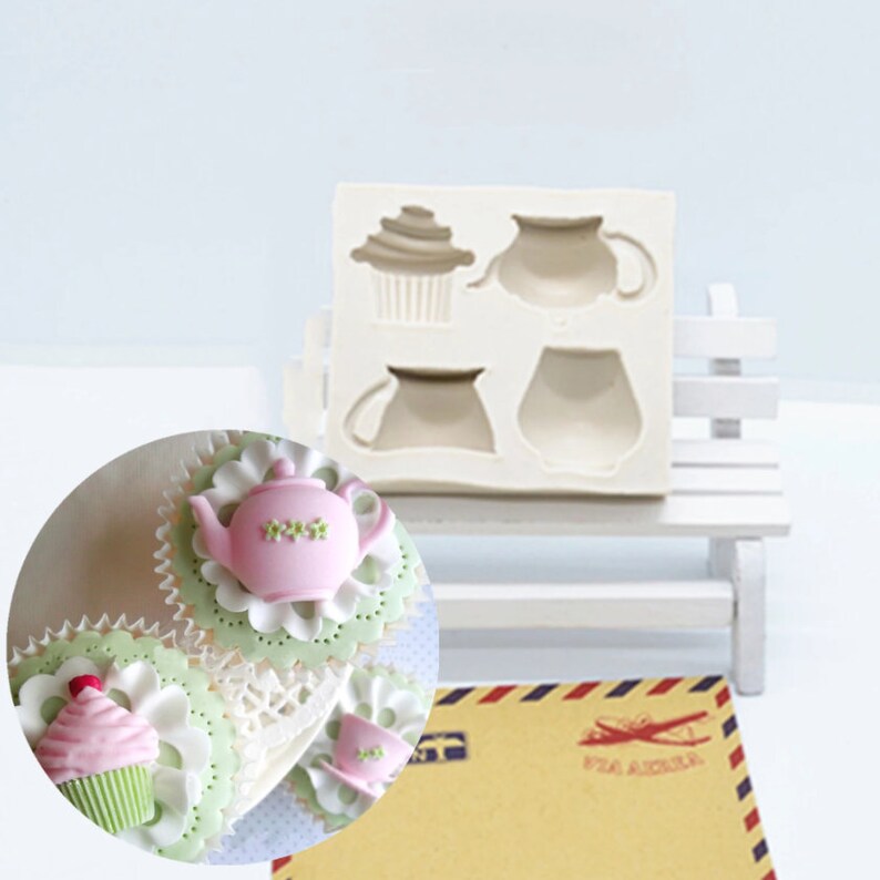 Small Teapot Mold Tea Pot Mold Tea Cup Mold Fondant Mold Etsy