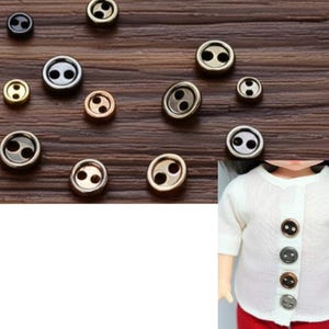 50 Pcs 3 mm 4 mm 5 mm Doll Buttons - Micro Buttons - Miniature Tiny  Buttons - Botones - Round Sewing Buttons for Doll Clothes Making