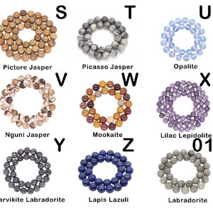 Natural Stone Beads - Bracelet Making Kit - Round Loose Gemstone Beads Lot For Jewelry Making Bracelet and Jewelry 4 mm 6 mm 8 mm 10mm DIY image 4