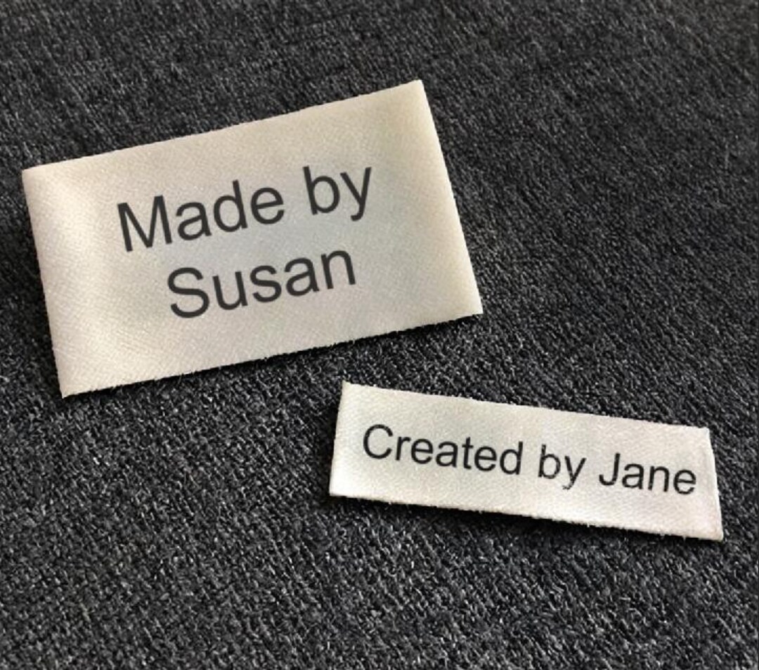 1000 Custom Clothing Labels - Beige Cream Fabric Sew in Sew on Labels ...