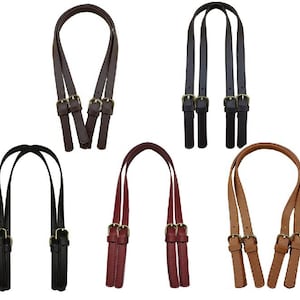Leather Bag Handles With Buckle - Handbag Handles - Punch Hole Ready - PU Leather Handle Purse Handle - DIY Bag Making Accessories Strap