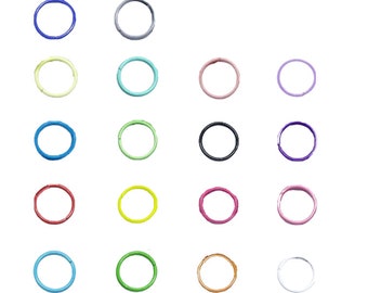 100 Biegeringe - Bunte Öffnen Biegeringe 10mm - Öffnen Snap Schließen Ringe Schmuckzubehör Schmuckherstellung Zubehör schwarz weiß blau grün rot
