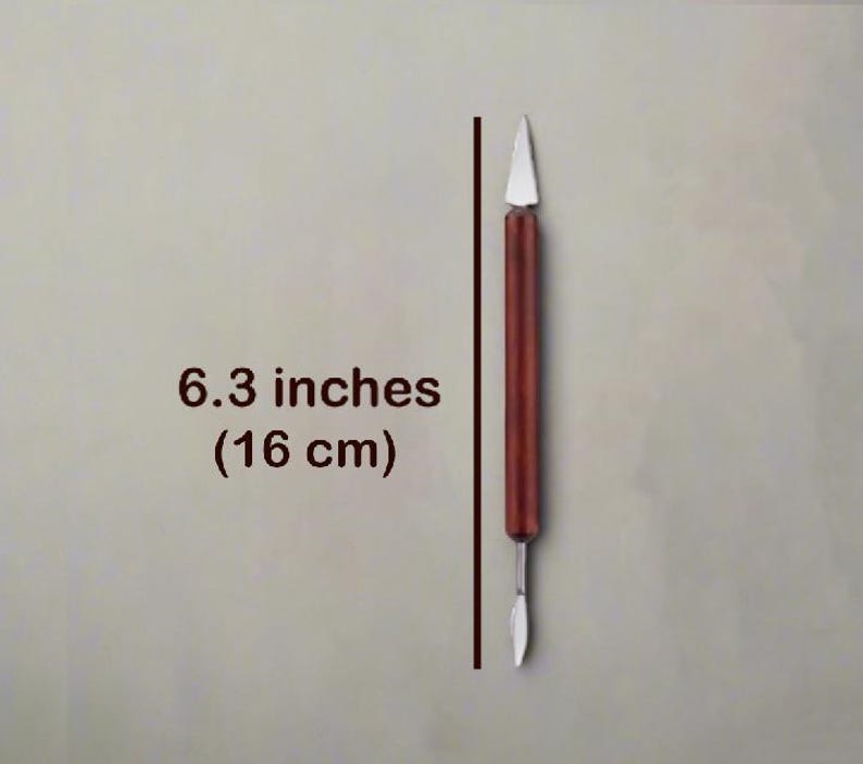 6 herramientas de doble punta para esculpir y dar forma a cerámica y arcilla - Herramientas para esculpir arcilla - Juego de herramientas de cerámica - Kit de inicio imagen 4