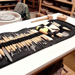 51 Pcs Pottery Tool Set - Clay Sculpting Tools - Pottery Supplies Kit - Outils Poterie - Carving Tools - Modeling Tools - Ceramic Art Tools image 2