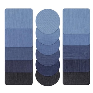 Dark Blue, Light Blue or Black Denim Stretch Jean Patches Super Strong Iron On Sew On, Quilting, Applique, Sewing, Coasters, Trivets, Crafts