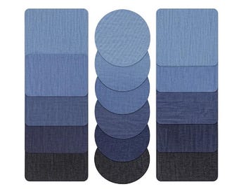 Dark Blue, Hellblau oder Schwarz Denim Stretch Jean Aufnäher Super Starke Aufbügeln Aufnähen , Quilten, Applikation, Nähen, Untersetzer, Untersetzer, Basteln