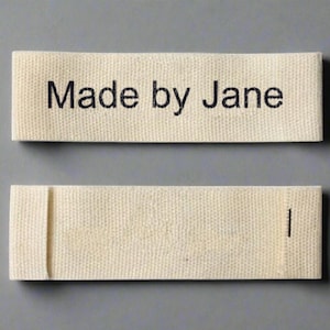 2000 Custom Clothing Labels -  Cotton Fabric Sew in Sew on Labels - Personalized Cloth Tags for Clothes End Fold Labels Knitting Quilts