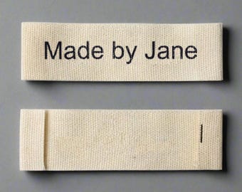 2000 Custom Clothing Labels -  Cotton Fabric Sew in Sew on Labels - Personalized Cloth Tags for Clothes End Fold Labels Knitting Quilts
