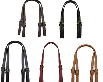 Leather Bag Handles With Buckle - Handbag Handles - Punch Hole Ready - PU Leather Handle Purse Handle - DIY Bag Making Accessories Strap