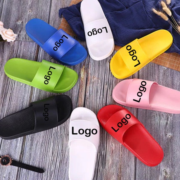 Personalized Slippers - Custom Slippers Photo Gift - Sandals for your Company, Event or Wedding - Custom Slides - Design Your Own Flipflops