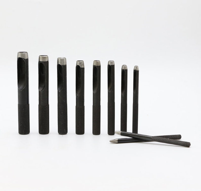 10 Pieces Leather Hole Punch Set Belt Punch Round Shape Etsy