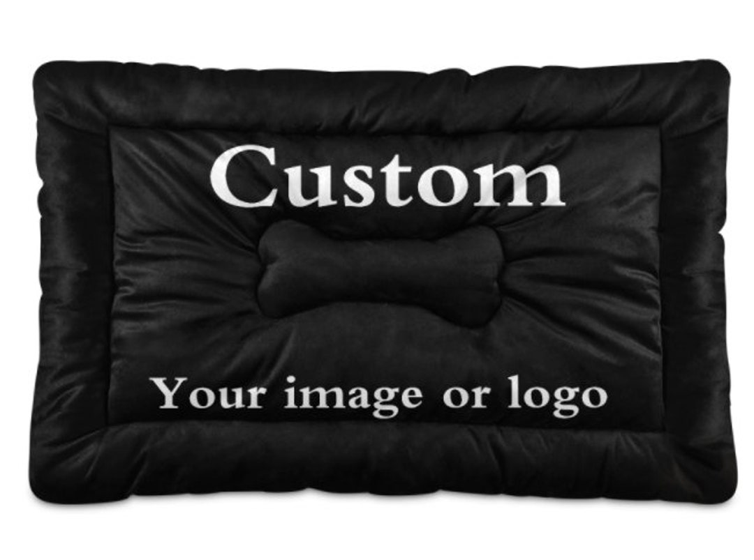 Custom Dog Bed Personalized Dog Bed Rectangle Flat Bed Custom Picture