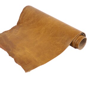 Desecho de cuero de vaca para tapicería de cuero - Cubierta de libro, Fabricación de carteras de bolsos, Fabricación de joyas - Retales para manualidades - Piezas de cuero marrón